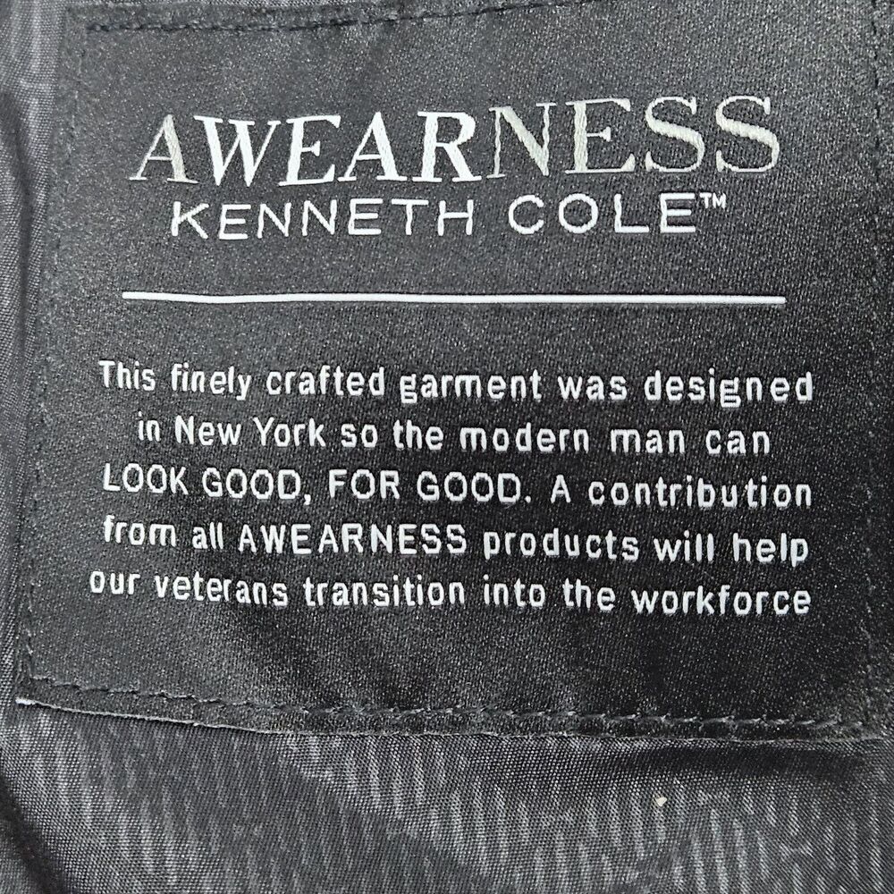 Kenneth Cole Dark Gray Awearness Extreme Slim Fit Sport Coat 46R Blazer Coat‎ - Picture 10 of 12